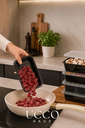 750 ml Kapaklı Buzluk Mikrodalga Saklama Kabı - 10 Adet- Et, Kıyma, Yemek, Salata Buzdolabı Organizeri