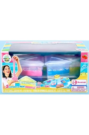 MINISO Jöle Pasta Slime Tower Cake 4'lü JC140 – Renkli Katmanlı Slime Seti