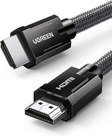 UGREEN 8K HDMI 2.1 Kablo desteği HDR10, eARC, PS5 için 3D, Xbox S, Monitör vb (1m), Gri