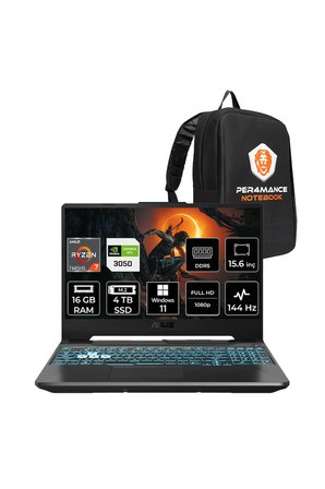 Tuf A15 R7-7445HS 16GB 4TB SSD RTX3050/4GB 144Hz FHD 15.6" W11H Gaming Laptop & PER4 ÇANTA