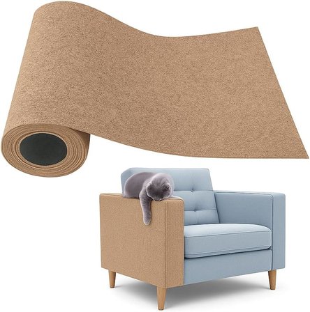 Kedi Tırmalama Halısı Yapışkanlı Her Yüzeye Uygulanabilir Kesilebilir Mobilya Koruyucu Mat (Devetüyü, 40x50)