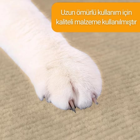 Kedi Tırmalama Halısı Yapışkanlı Her Yüzeye Uygulanabilir Kesilebilir Mobilya Koruyucu Mat (Devetüyü, 40x50)