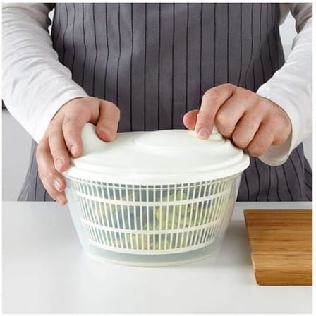 Salata Kurutucu, Beyaz Renk Süzgeçli Beyaz 23 cm Kurutucu