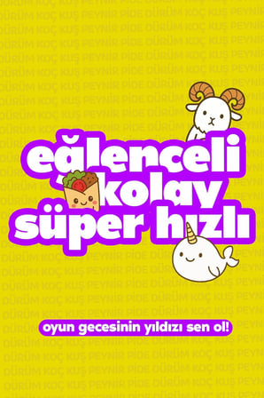 Çabuk Reflex Kutu Oyunu Dürüm Koç Kuş Peynir Pide Kart Oyunu Oyun Parti Eğlence Aile Arkadaş Oyunu