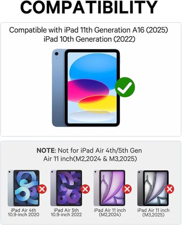 Ipad (A16) 2025/İpad 10.Nesil 2022 ile Uyumlu Magic Uyumlu Touchpad Işıklı Klavyeli Kılıf