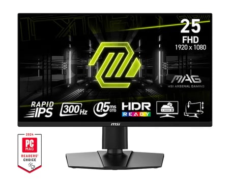 MSI MAG 255PXF 24.5" 0.5 ms Full HD Pivot IPS 300 Hz Oyuncu Monitörü - Outlet