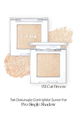 İnci Işıltılı Kremsi Dokuya Sahip Tekli Far Clio Pro Single Shadow (23FW) (G02 Cat Breeze)