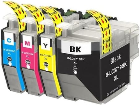 Photo Print® Brother MFC-J2730DW Serisi LC3719XL 4 Renk Muadil Kartuş Seti, LC-92412