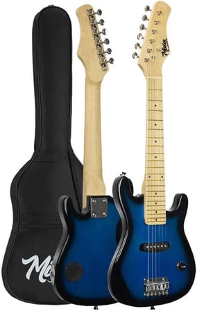 Midex CEG-30BL 4-6 Yaş Çocuklar İçin Amfili Full 1/4 30 İnç Elektro Gitar Seti Blue Black
