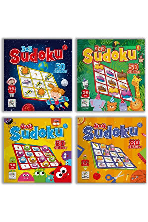 3-6 Yaş Stickerlı Çıkartmalı Sudoku Seti Yükselen Zeka