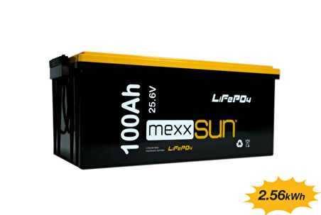 MEXXSUN Lityum Akü 25,6V 100Ah (LiFePo4) 2560Wh