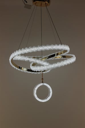 Modern Gold İç İçe Geçmeli Kristal Seri 3 Renk Şık Salon Led Avize
