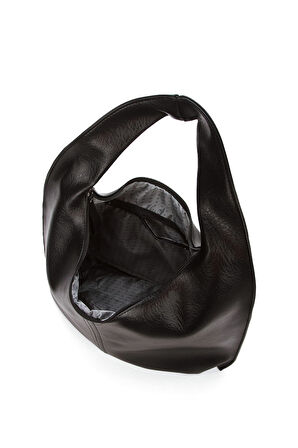 Siyah Salaş Büyük Boy Yumuşak Dokulu Shopper Kol ve Omuz Çantası