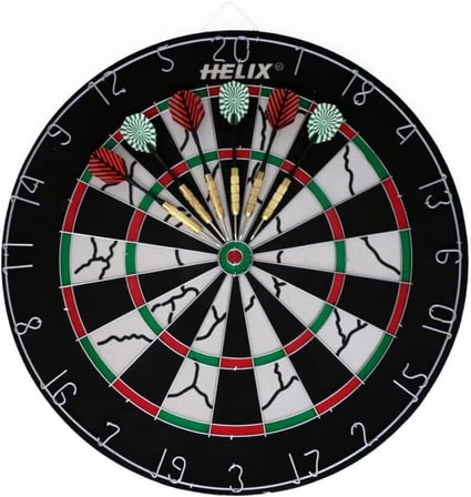 Helix Dbka-18 Dart Tahtası 18",Siyah Beyaz Tek Ebat