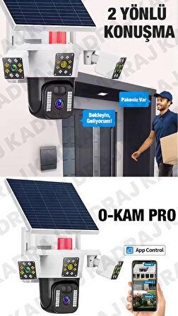 OKAM 3030 - GÜNEŞ PANELLİ | SIM KARTLI |  8GB DATA HATTI  | 128GB SD KART | 6MP | 2 LENS 3 EKRAN | 2