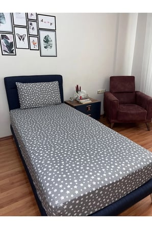 Tek Kişilik Lastikli Çarşaf (Yastıklı)