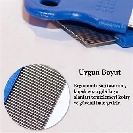 Evyora® Evcil Hayvan Kedi Köpek Pire Tarağı ve Köpek Gözyaşı Lekesi Tarağı