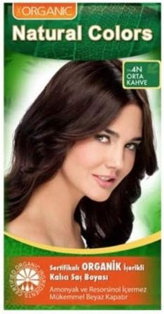 Natural Colors Organik İçerikli Saç Boyası (4N - Orta Kahve)