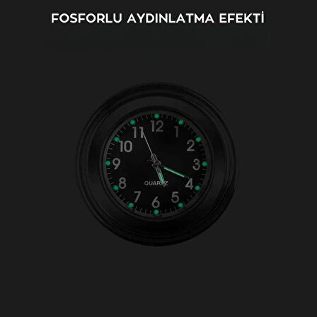 Evrensel Su Geçirmez Krom Bisiklet Gidon Saat Fosforlu Gösterge Motosiklet Saati Motor Aksesuarı