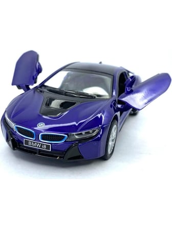 Kinsmart Bmw I8 - Çek Bırak Lisanslı Model Araba, Oyuncak Araba 1:36 Lacivert