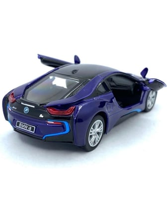 Kinsmart Bmw I8 - Çek Bırak Lisanslı Model Araba, Oyuncak Araba 1:36 Lacivert
