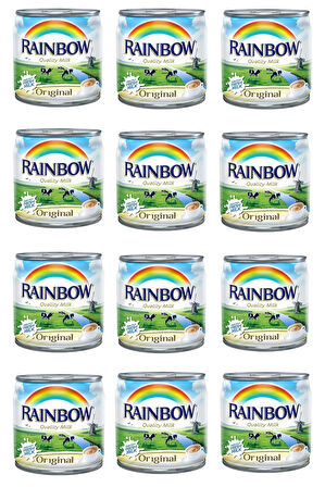 Rainbow Quality Milk Orijinal Evaporated Milk (Buharlaştırılmış Süt) 170 Gr x12 Adet