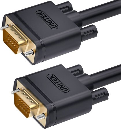 VGA 5 m kablo, 1080P VGA/SVGA video monitörü, koaksiyel uzatma kablosu, HD 2 ferritli filtre/altın kaplama kontak/15 kutuplu HD fiş, projektörler, Hdtvler, ekranlar için uyumlu