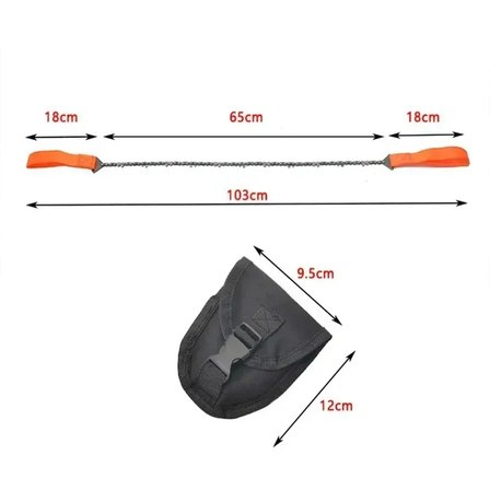 Taşınabilir Zincirli Kamp Testeresi 103 cm Yüksek Kalite Kamp & Outdoor Kesim Aracı + Taşıma Kılıfı