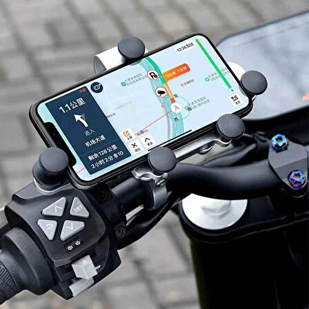 Trend Store Metal Yüksek Alaşımlı 360 ° Dönen Ayarlanabilir Amortisör Şok Emici Titreşim Önleyici Gidon Motosiklet Telefon Tutucu Bisiklet Tutucusu 