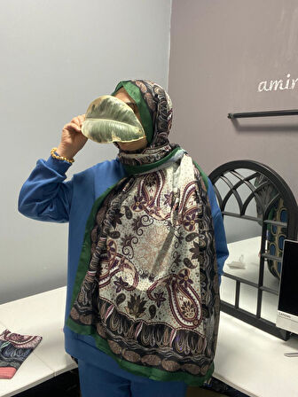 Aminenesil Modakaşmir Etnik Desen Soft Pamuk şal
