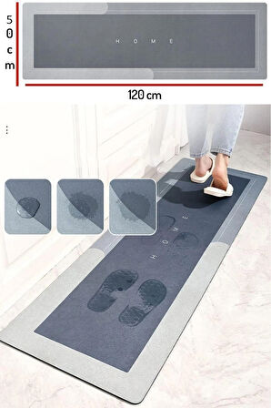 2 Adet Su Emici Kaymaz Taban Banyo & Mutfak Paspası Seti Mutfak Tezgah Önü Paspas 50x120 Cm 50x70Cm