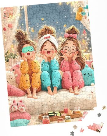 500 Parça Pijama Partisi Temalı Puzzle