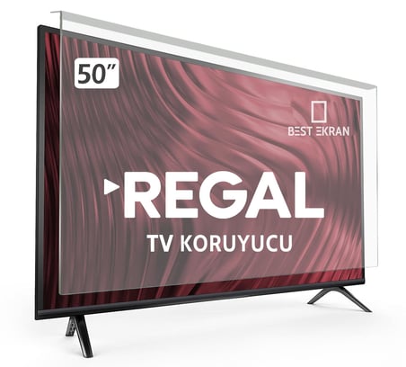 REGAL 50A11750 TV EKRAN KORUYUCU - Regal 50" inç 126cm Tv Ekran Koruyucu Şeffaf Paneli