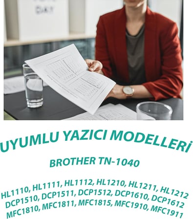 TN-1040 HL1110 HL1210 1.5K(1500) Sayfa Verimli Muadil Toner (1 Kutuda 2 Toner)