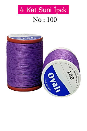 Oyalı 4 Kat Suni İpek İplik İğne Oyası Boncuk İpi Tığ Oyası No:100