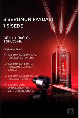 L'Oreal Paris Revitalift Lazer Yaşlanma Belirtileri Karşıtı Üçlü Peptit Bakım Serumu