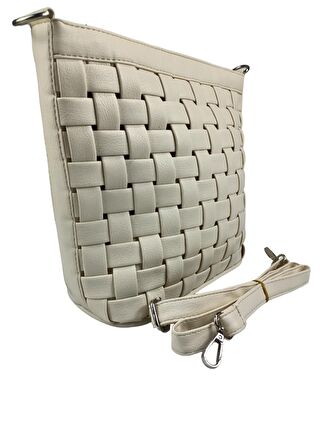 Hasır Örgü Ön Yüzey Çapraz Askılı  Saten İç Astarlı Orta Bölmeli Mükemmel İşçilik Yüksek Kalite Kadın Çanta