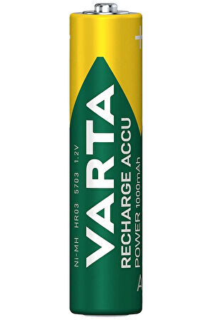 2 Adet 1000mah Ni-mh Ready To Use Aaa Şarjlı Ince Kalem Pil (1000 Kez Şarj)