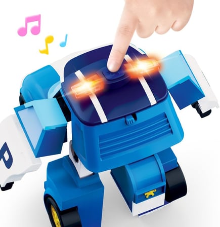 Sesli ve Işıklı Büyük Transforming Robot Poli