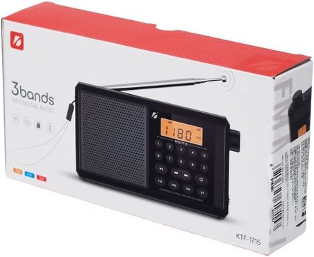Dijital Ekranlı Saatli Manuel Kanal Arama &amp; Kayıt Özellikli FM Radyo Bluetooth Hoparlör
