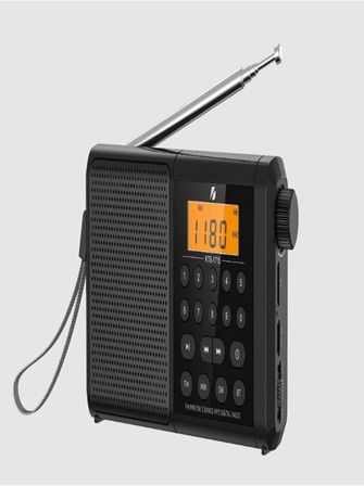 Dijital Ekranlı Saatli Manuel Kanal Arama &amp; Kayıt Özellikli FM Radyo Bluetooth Hoparlör