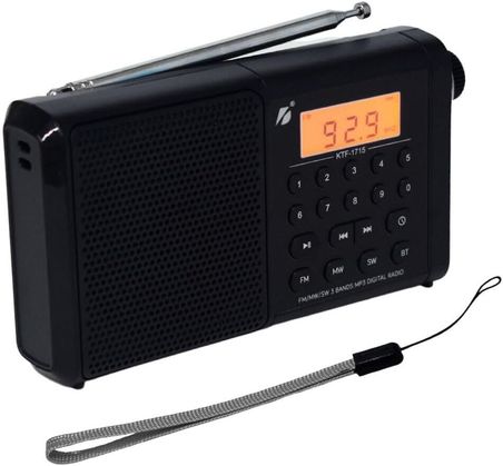 Dijital Ekranlı Saatli Manuel Kanal Arama &amp; Kayıt Özellikli FM Radyo Bluetooth Hoparlör