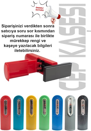 Cep Kaşesi Öğretmen Doktor Hemşire Avukat/Meslek Ünvan Firma Isim Kaşesi 1 Adet