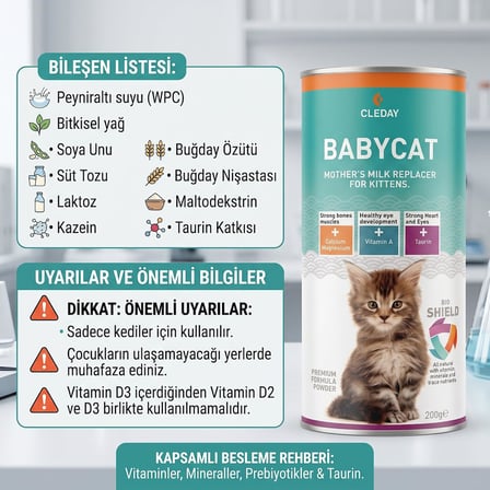 Yavru ve Anne Kediler İçin Süt Tozu 200 gr.