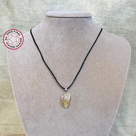 Uretti - Tuğba 6667 El Yapımı Doğal Taş Sitrin Kolye