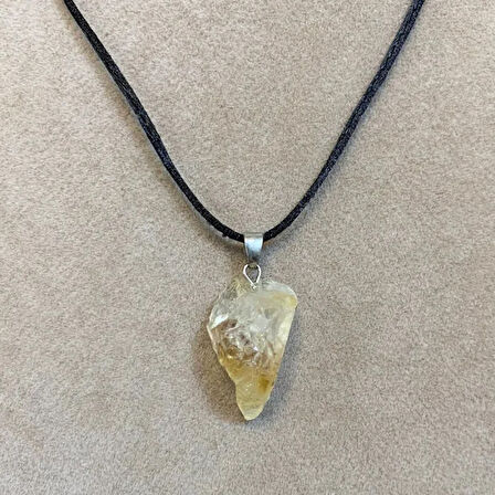 Uretti - Tuğba 6667 El Yapımı Doğal Taş Sitrin Kolye