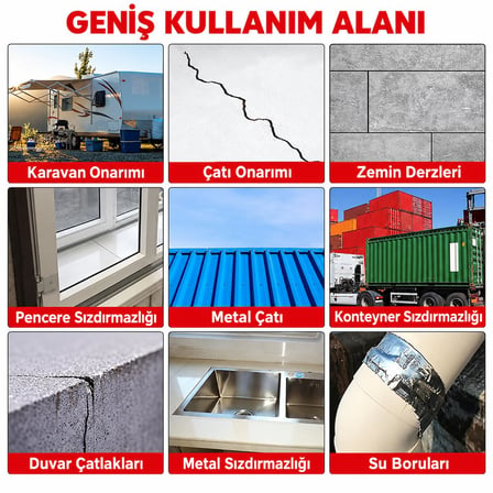 3 Adet 148 Mm 2 Metre Çatı İzolasyon Bandı Su Sızdırmaz Geçirmez Yalıtım Çamur Tamir Çatlak Boru Bant