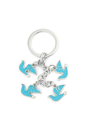 Mavi Uçan Kuşlar Tasarımlı Anahtarlık ''NewLifePromosyon'' MDL521