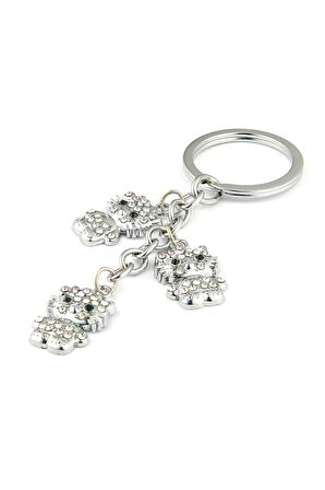 Taşlı Kedi Fügürlü Anahtarlık ''NewLifePromosyon'' MDL321