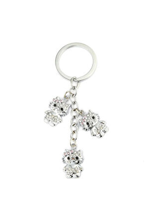 Taşlı Kedi Fügürlü Anahtarlık ''NewLifePromosyon'' MDL321